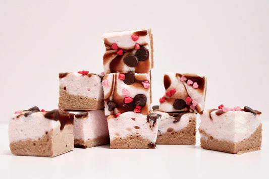 Milk Chocolate Strawberry Mallow Bites