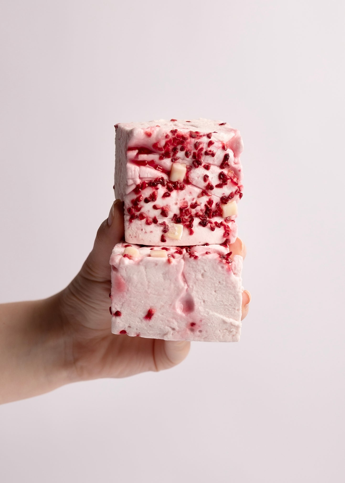 Raspberry & White Chocolate Marshmallows