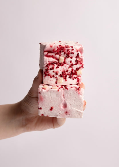 Raspberry & White Chocolate Marshmallows